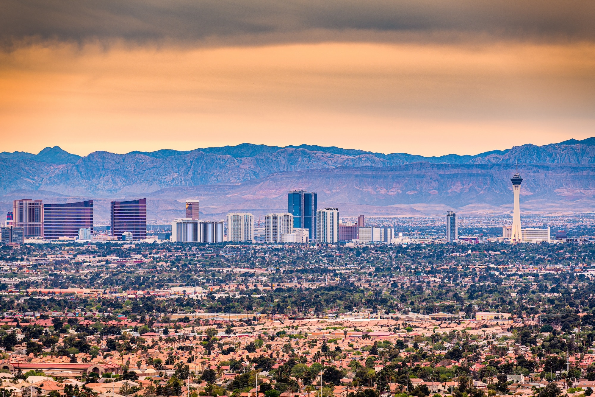 Las Vegas valley and The Strip