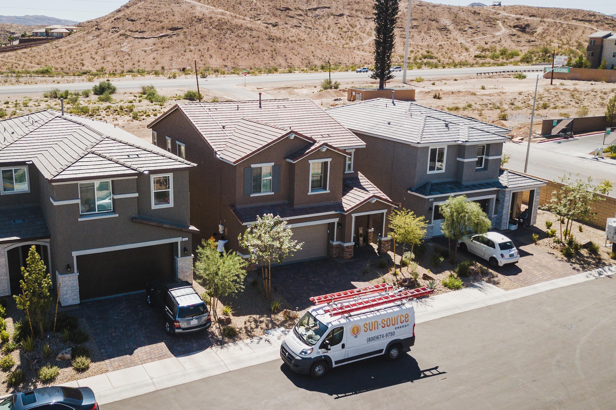 Sun Source Energy van arriving at home to install solar system